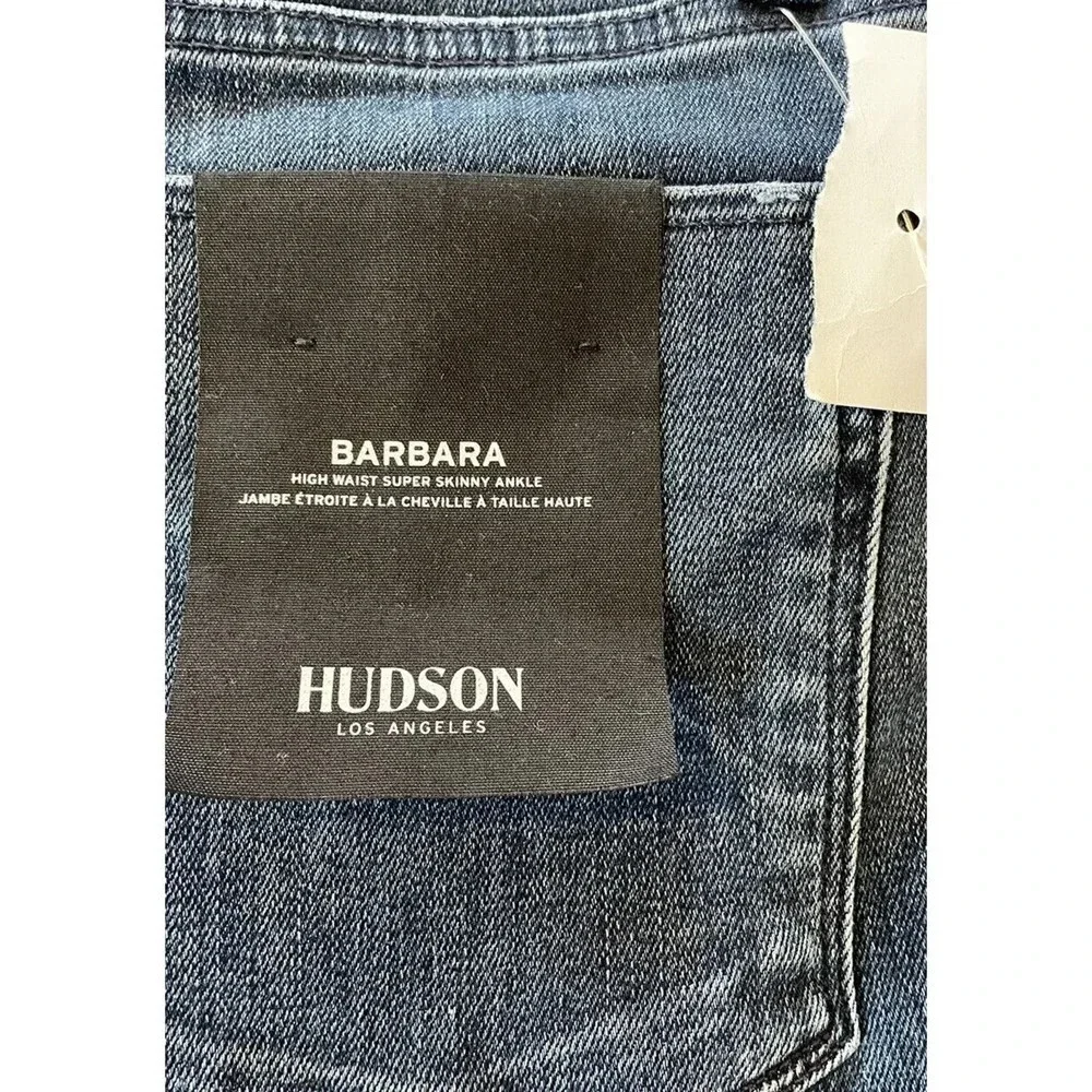 Hudson Jeans Barbara High Waisted Super Skinny Jeans size 30 Gambit Wash